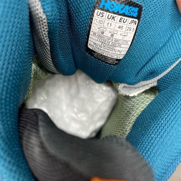 COPY - COPY - Hoka One Anacapa Mid GTX Gray Blue Hiking Boots 1122018-SBCRL Men… - Picture 6 of 16